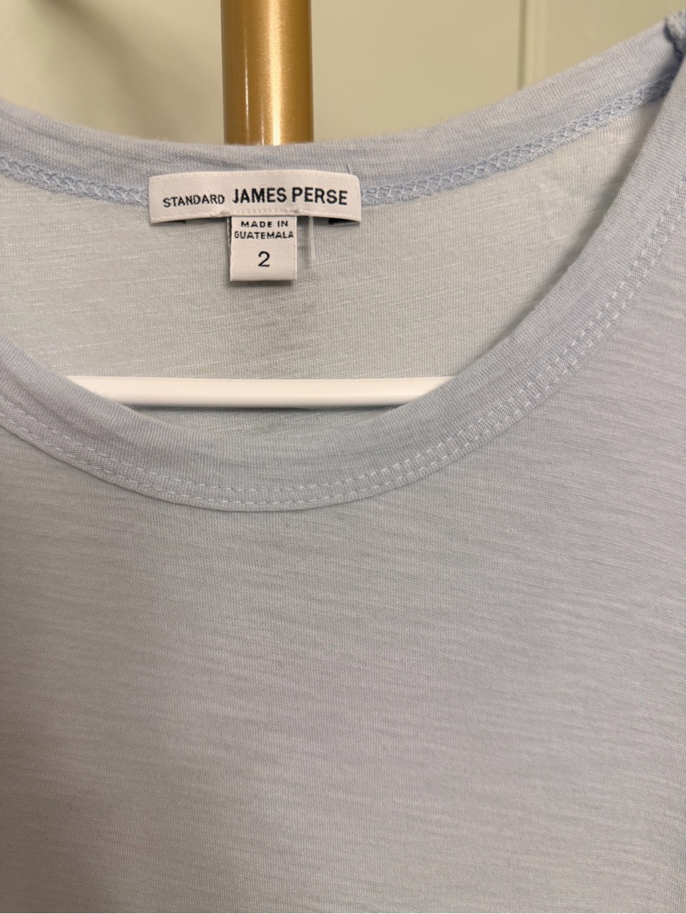 James Perse Cotton Tank Sleeveless Light Blue/Grey Slub MSRP $118 - Picture 5 of 5